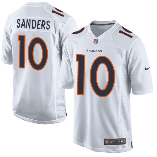 Nike Broncos #10 Emmanuel Sanders White Youth Stitched NFL Game Event Jersey